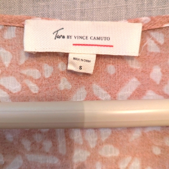 Two by Vince Camuto Terra Blush Patterned Peach Boho Flowy Dress - Small BNWOT - Picture 6 of 9